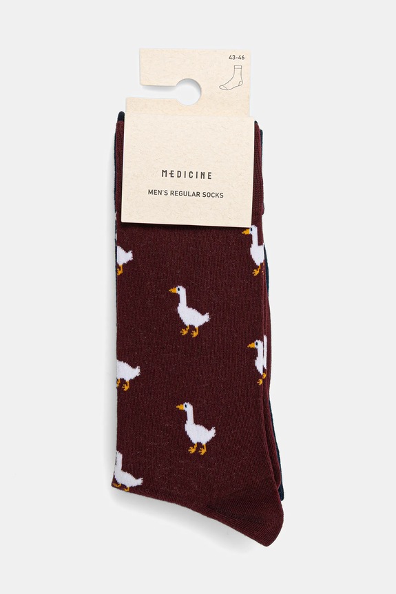 Odzież Skarpetki bawełniane męskie w gęsi (2-pack) RW25-LGM714 multicolor