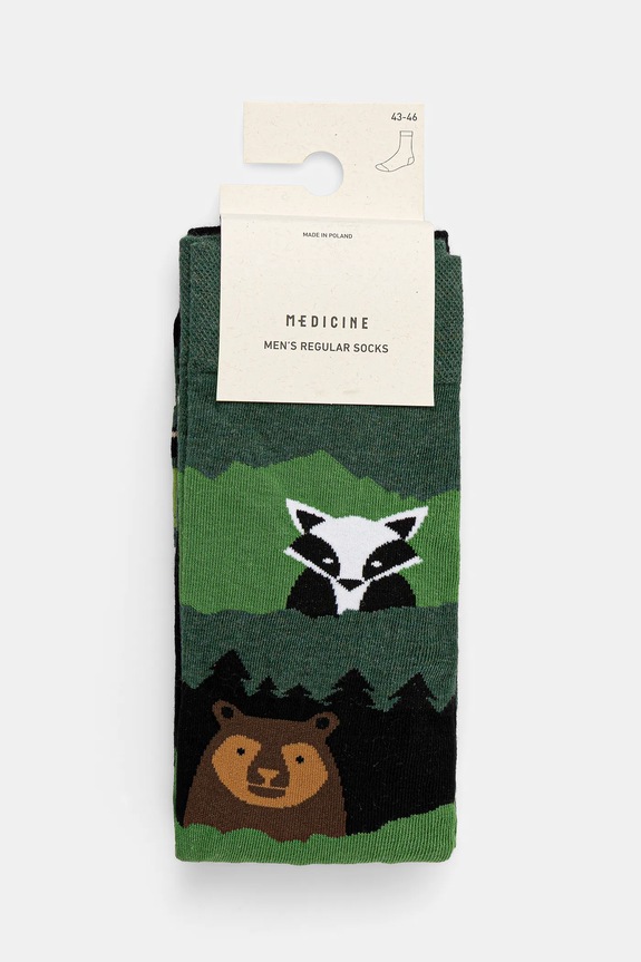 Odzież Skarpetki bawełniane męskie wzorzyste (2-pack) RW25-LGM715 multicolor