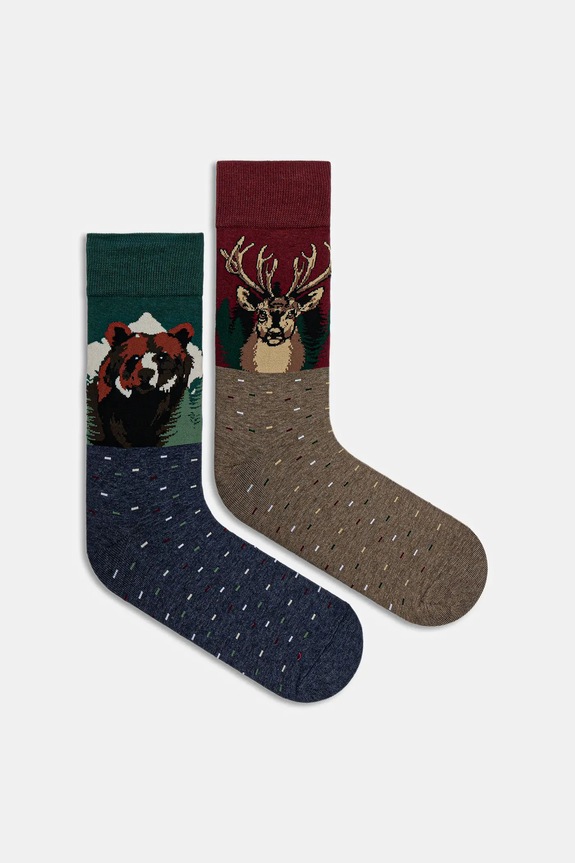 Medicine skarpetki bawełniane 2-pack animal multicolor RW25-LGM814