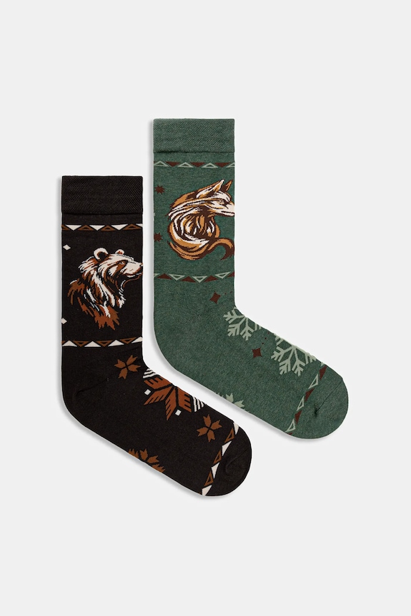 Medicine skarpetki bawełniane 2-pack animal multicolor RW25-LGM901