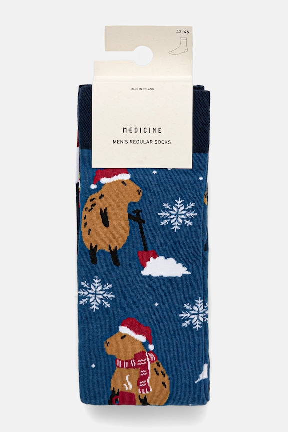Skarpetki bawełniane męskie świąteczne (2-pack) RW25-LGMA04 multicolor RW25