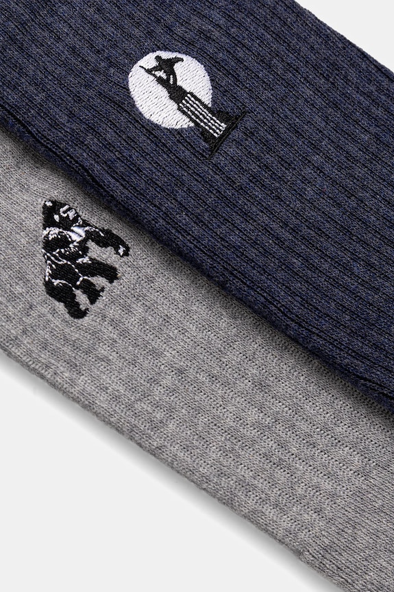 Ponožky z bambusového vlákna s ozdobnou výšivkou (2-pack) RW25-LGMA06 viacfarebná RW25