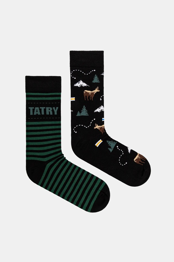 Medicine calzini in cotone pacco da 2 impronta animale nero RW25-LGMA22