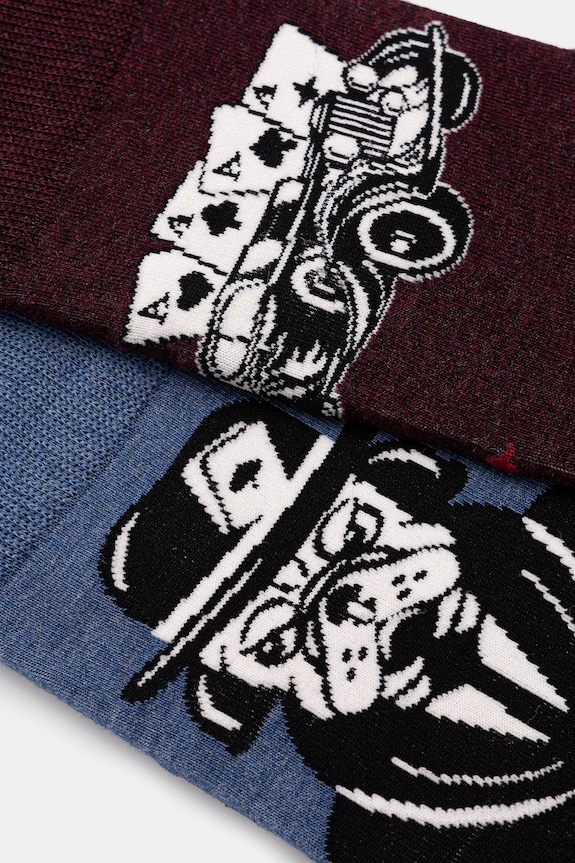 Bavlnené ponožky vzorované (2-pack) RW25-LGMB11 viacfarebná RW25