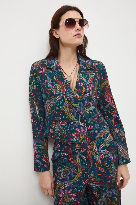 Marynarka damska wzorzysta multicolor RW25-MKDC00