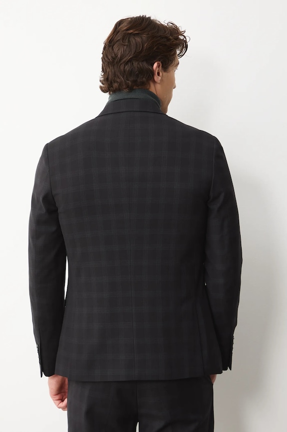 Oblečenie Sako pánske slim károvaný RW25-MKMA20 čierna