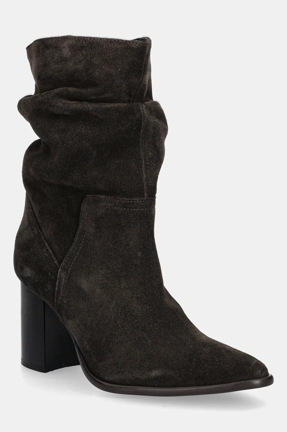 Medicine stivaletti alla caviglia pelle scamosciata marrone RW25-OBD305