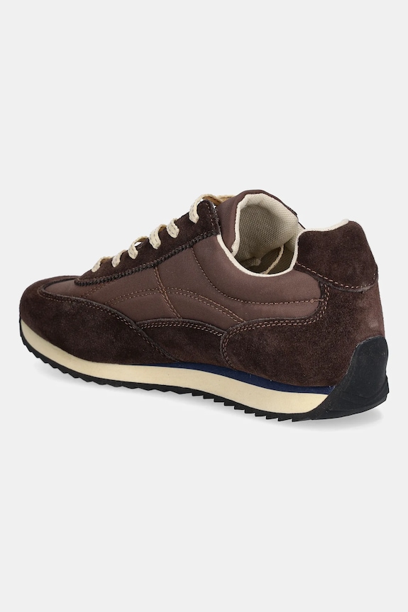 Sneakersy ze skórą zamszową brązowy RW25-OBD312
