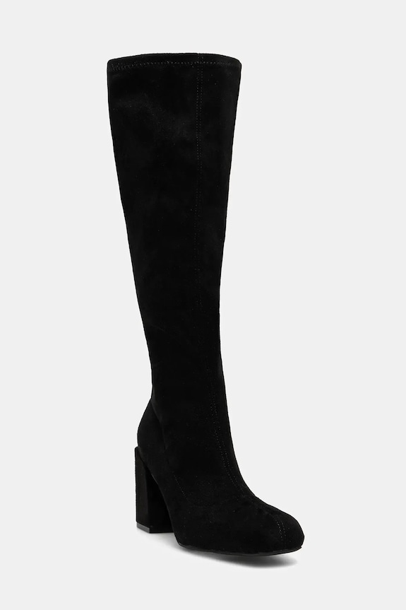 Kozaki damskie z imitacji zamszu RW25-OBD314 czarny RW25