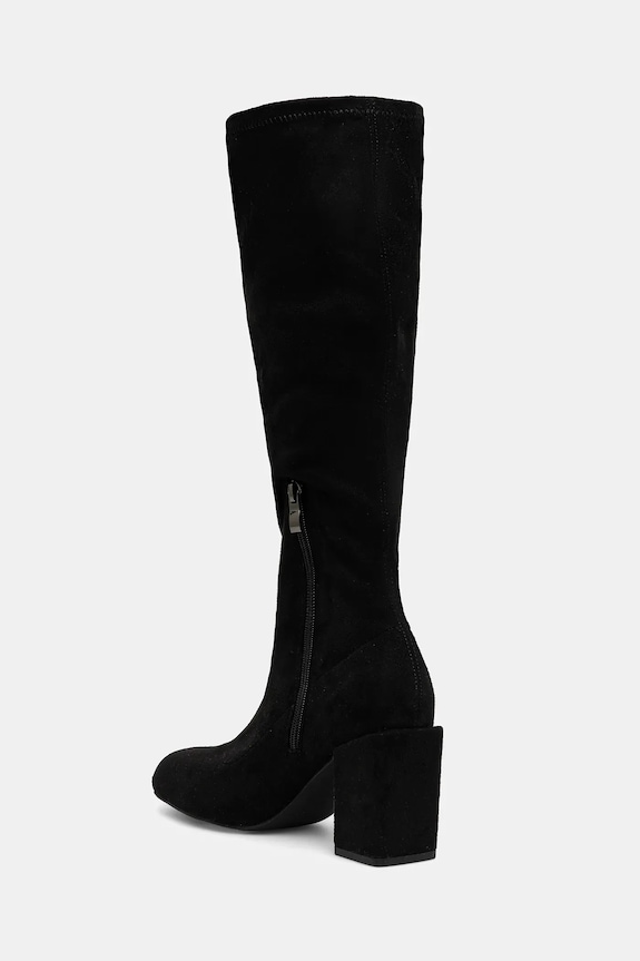 Kozaki damskie z imitacji zamszu czarny RW25-OBD314