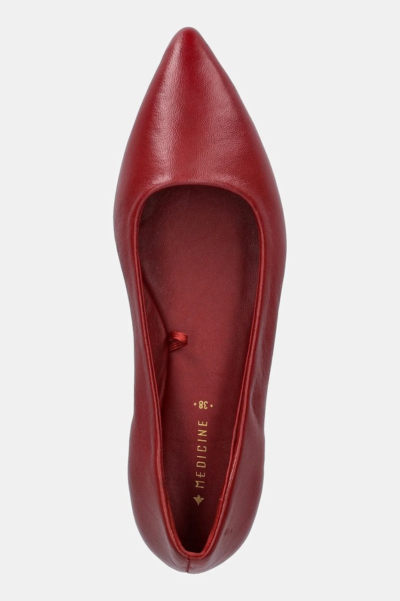 Baleríny dámské z kůže červená RW25-OBD315