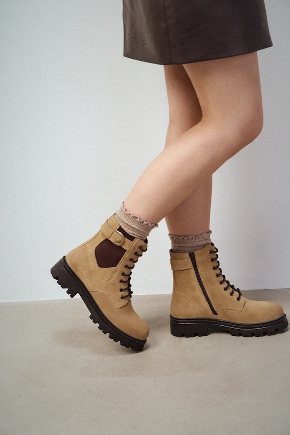 Členkové topánky dámske semišové RW25-OBD401