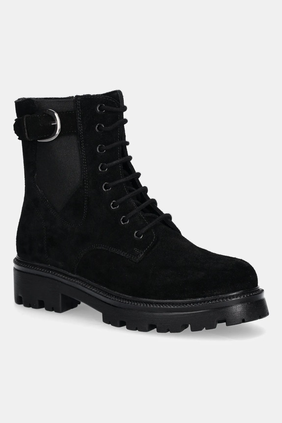 Členkové topánky dámske semišové RW25-OBD401 čierna RW25