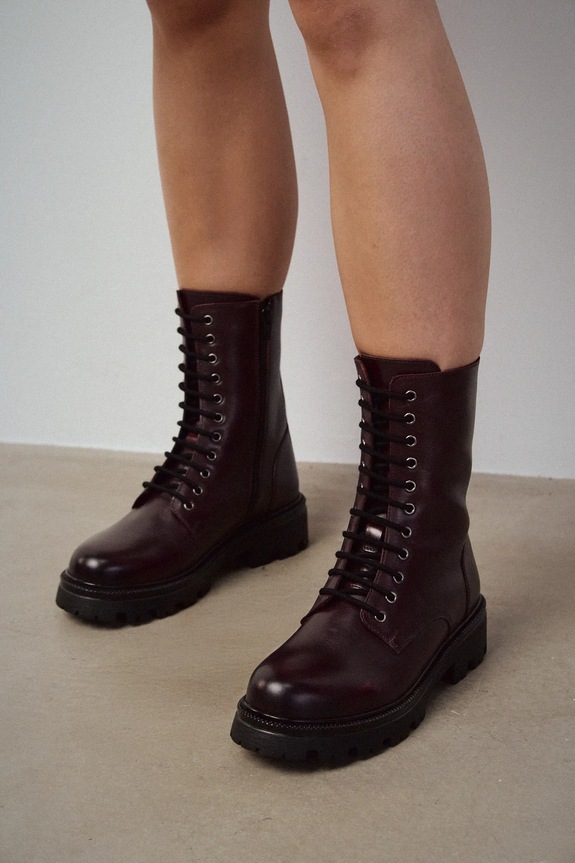 Kožené členkové topánky dámske RW25-OBD402