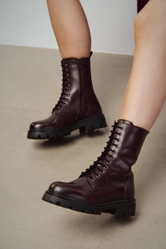 Kožené členkové topánky dámske RW25-OBD402