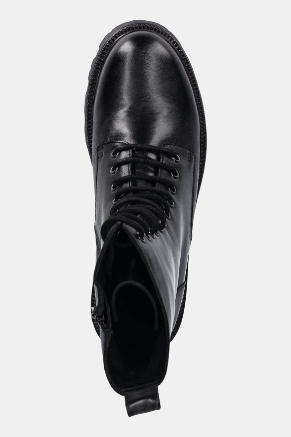 Kožené členkové topánky dámske RW25-OBD402 čierna