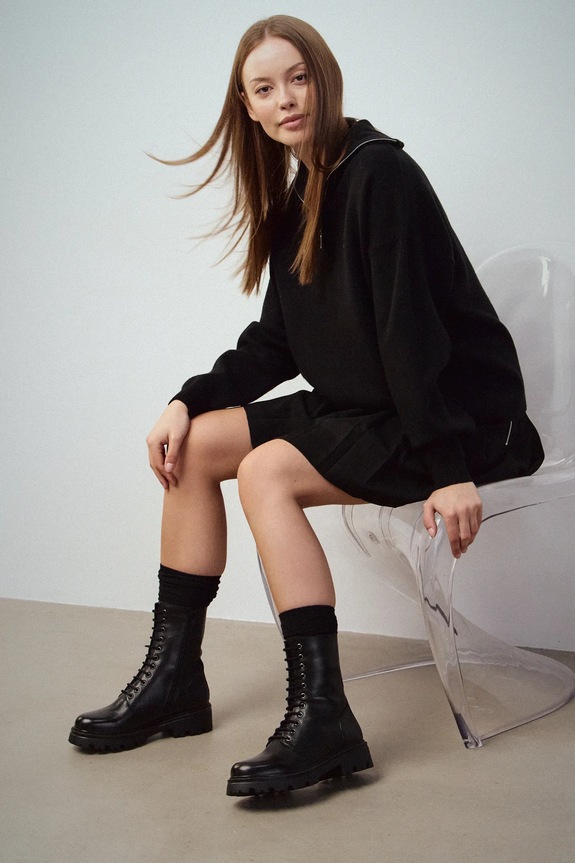 Kožené členkové topánky dámske RW25-OBD402