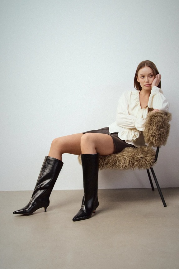 Čizme Medicine bez kopčanja crna RW25-OBD415