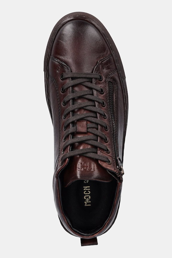 Buty skórzane męskie RW25-OBM305 brązowy