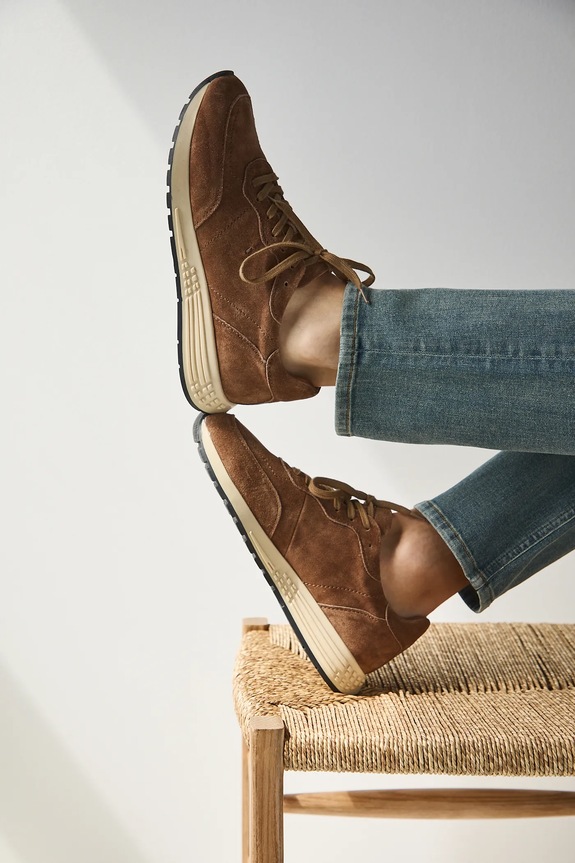 Sneakersy zamszowe męskie pozostałe beżowy RW25-OBM309