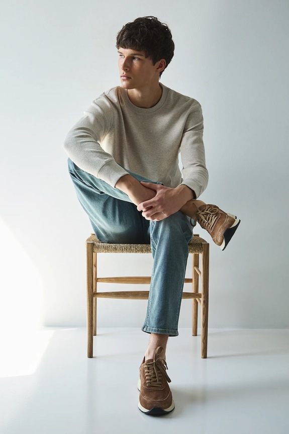 Sneakersy zamszowe męskie RW25-OBM309