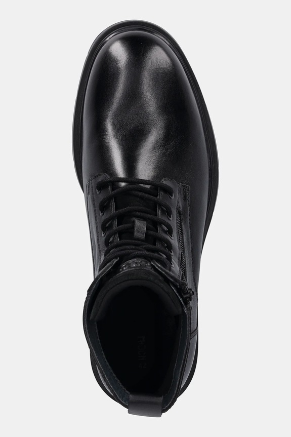 Medicine buty wysokie skórzane RW25-OBM607 czarny