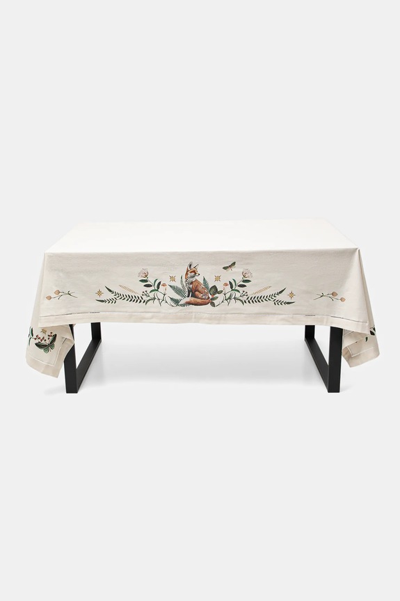Obrus bawełniany z nadrukiem 150 x 250 cm RW25-ORU601 beżowy RW25