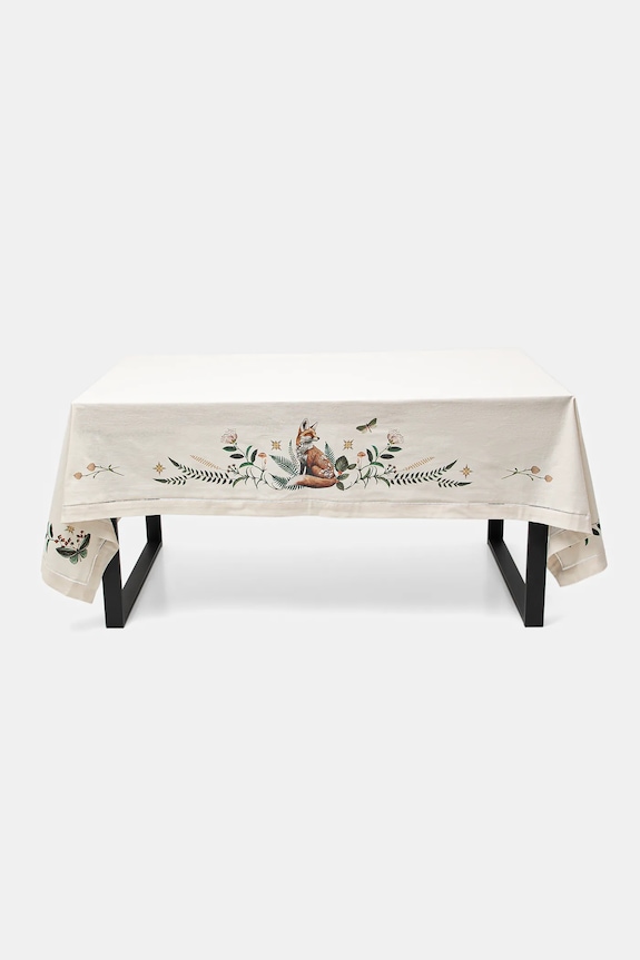 Obrus bawełniany z nadrukiem 150 x 250 cm RW25-ORU601 beżowy RW25