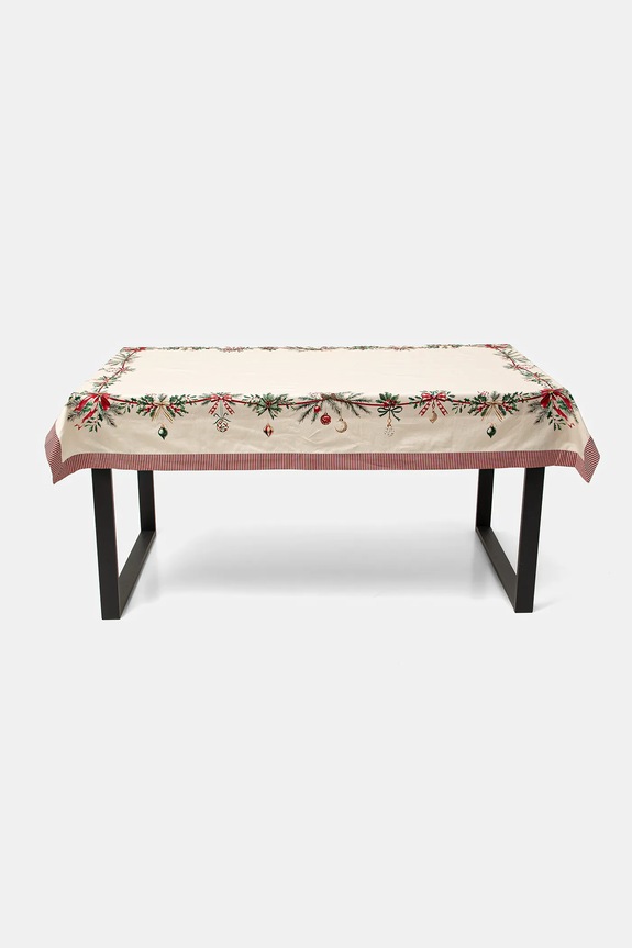 Obrus bawełniany świąteczny 120 x 180 cm RW25-ORU811 beżowy RW25