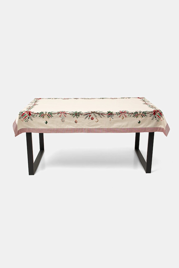 Obrus bawełniany świąteczny 120 x 180 cm RW25-ORU811 beżowy RW25