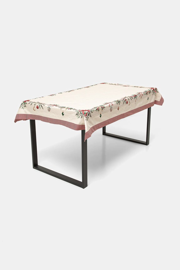 Kuchnia i jadalnia Obrus bawełniany świąteczny 120 x 180 cm RW25-ORU811 beżowy
