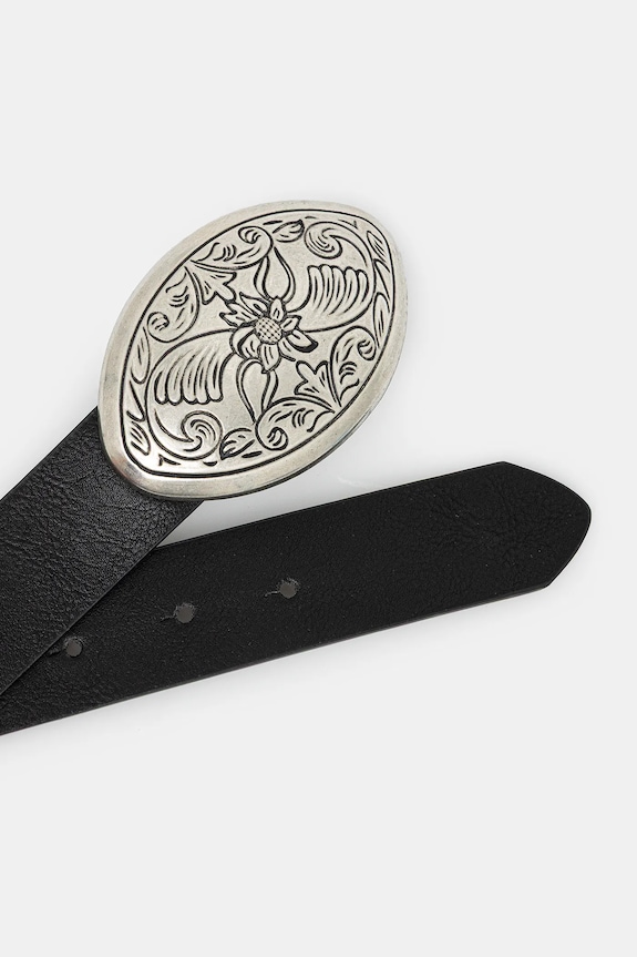 Akcesoria Pasek damski z ozdobną klamrą RW25-PAD301 czarny