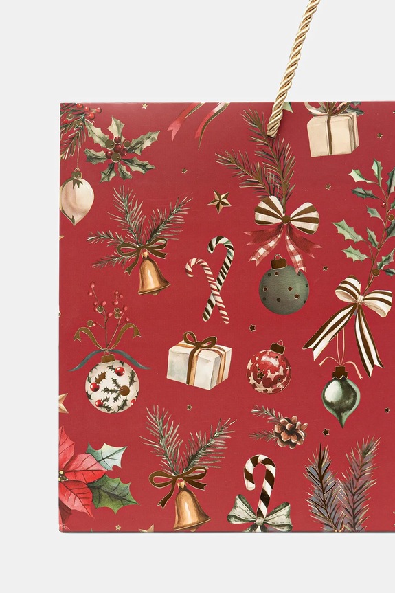 Doplnky Darčeková taška sviatočná RW25-PAU904 červená