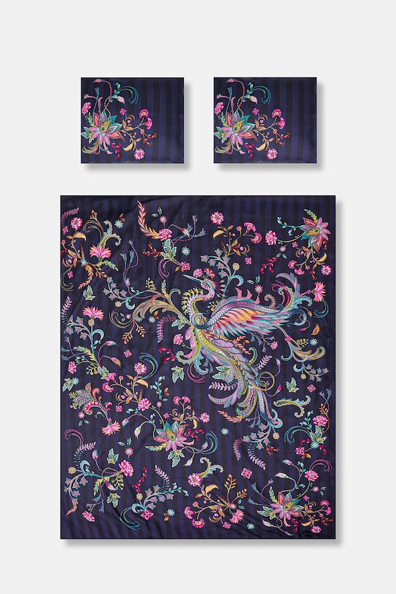 Set posteljine od satenskog pamuka Medicine 160 x 200 cm RW25-PCUB00 mornarsko plava RW25