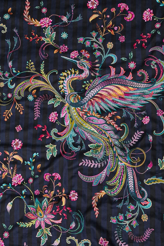 Dnevni boravak i spavaća soba Set posteljine od satenskog pamuka Medicine 160 x 200 cm RW25-PCUB00 mornarsko plava
