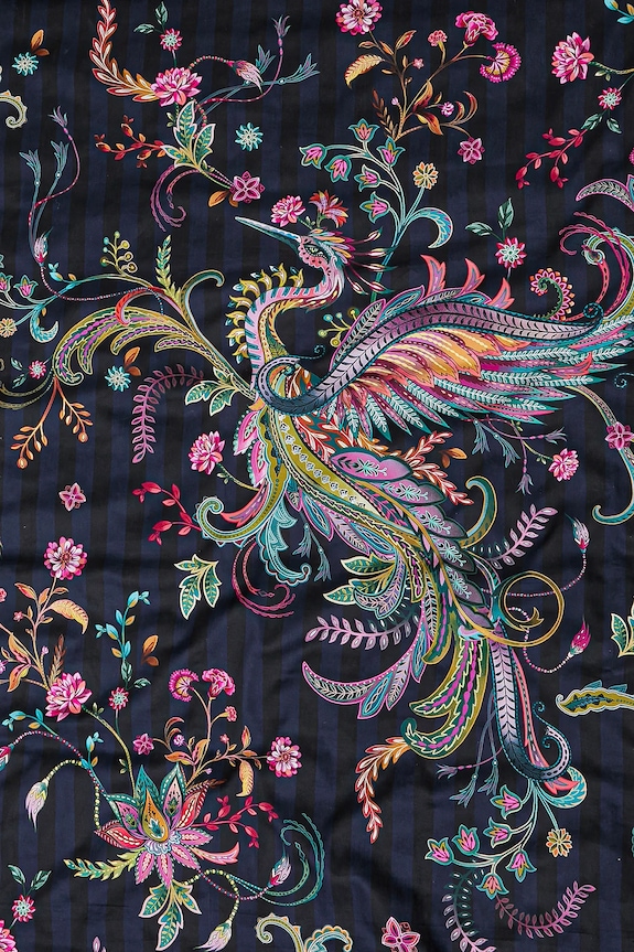 Dnevni boravak i spavaća soba Set posteljine od satenskog pamuka Medicine 50 x 60 cm / 200 x 200 cm RW25-PCUB01 mornarsko plava