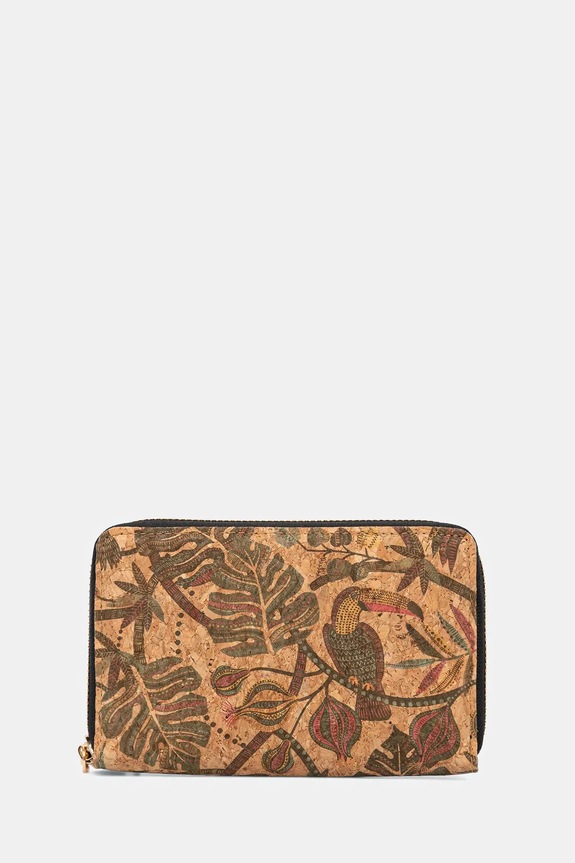 Portfel damski z korka wzorzysty inny multicolor RW25-PFD103