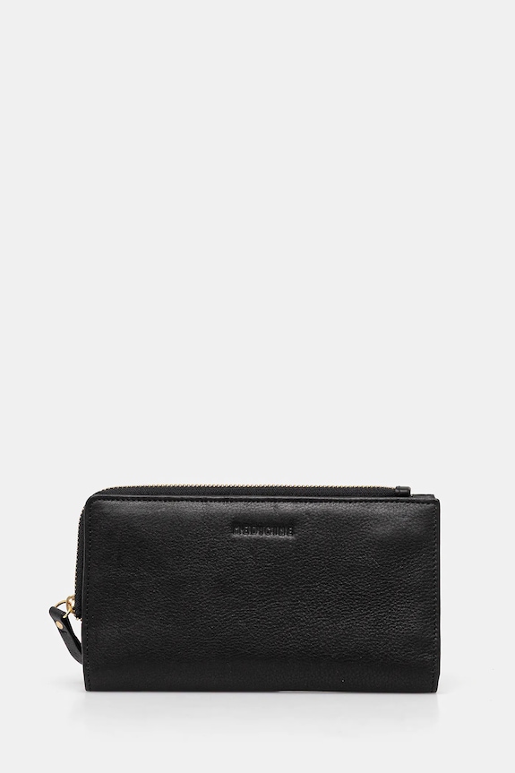 Medicine bőr pénztárca sima fekete RW25-PFD802