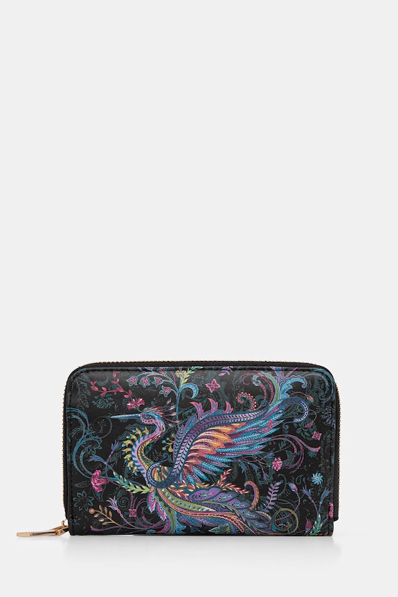 Portfel damski z imitacji skóry wzorzyste multicolor RW25-PFDC00