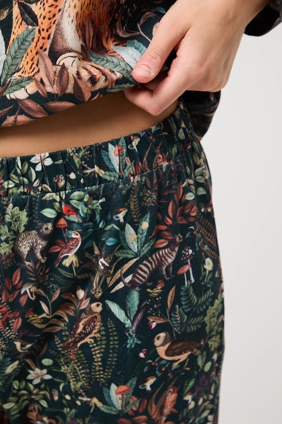 Bavlněné pyžamo dámské se vzorem RW25-PJD601