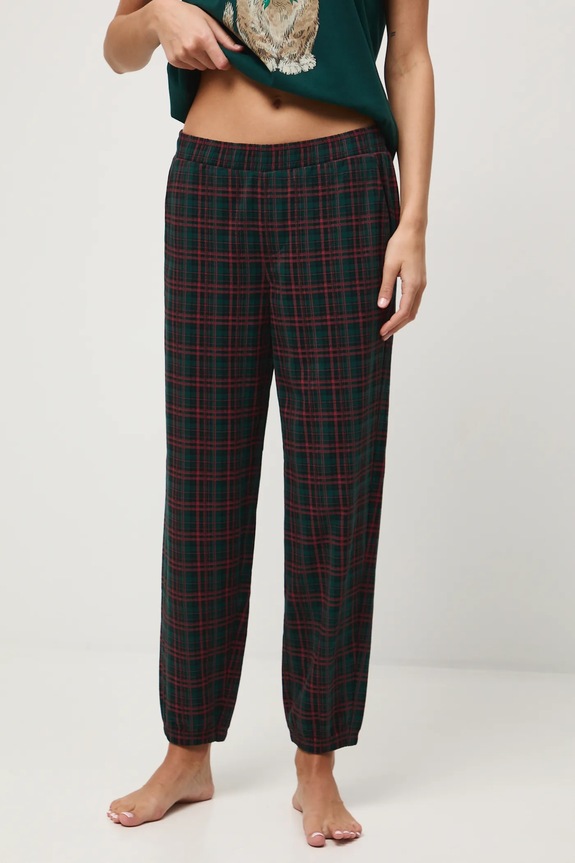 Piżama bawełniana damska świąteczna multicolor RW25-PJD804