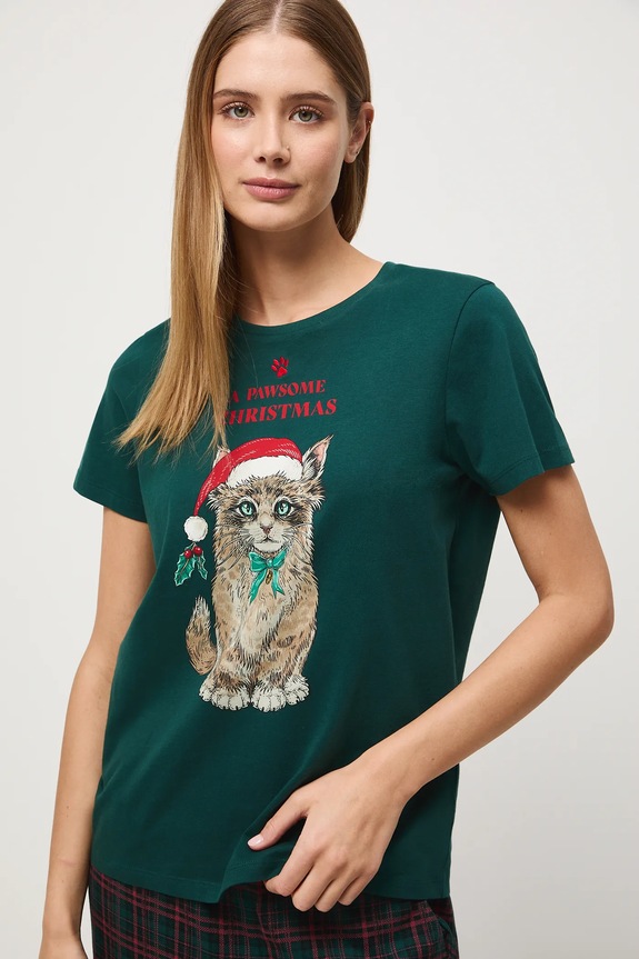 Piżama bawełniana damska świąteczna RW25-PJD804