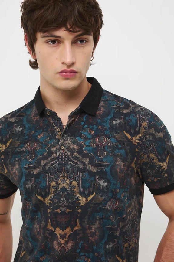 Polo męskie z kolekcji Zamek Królewski na Wawelu x Medicine multicolor RW25-POM751