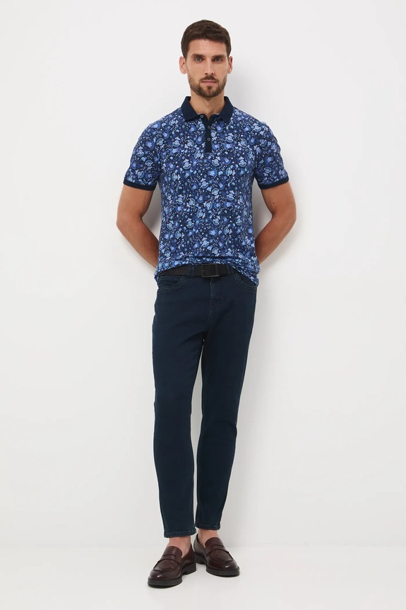 Medicine tricou polo slim bleumarin RW25-POM901