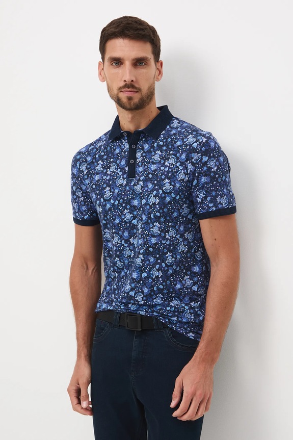 Medicine tricou polo RW25-POM901 bleumarin RW25