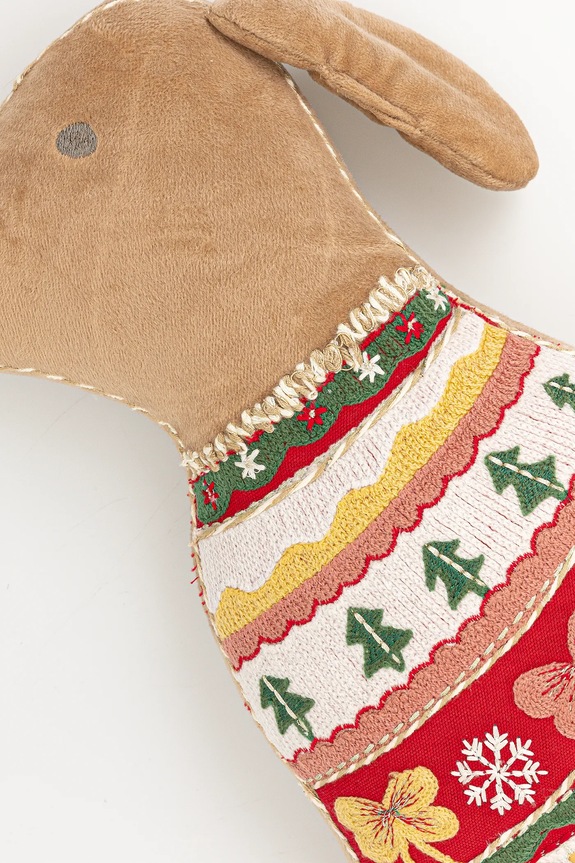 Sypialnia Poduszka dekoracyjna świąteczna - jamnik RW25-PSU816 beżowy