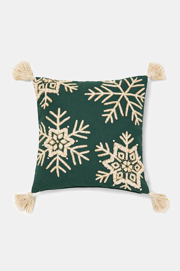 Poszewka dekoracyjna na poduszkę świąteczna 45 x 45 cm zielony RW25-PSU822