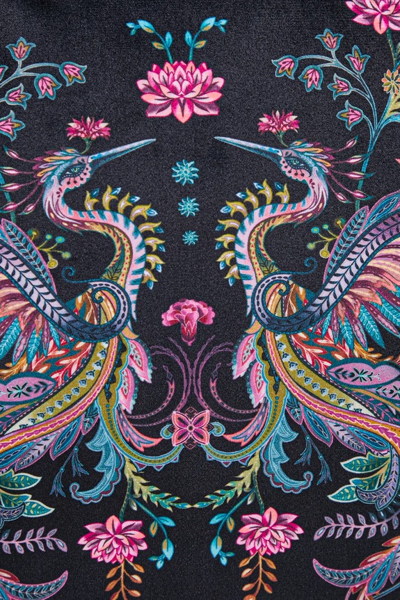 Poszewka dekoracyjna na poduszkę wzorzysta 45 x 45 cm RW25-PSUB04 granatowy RW25