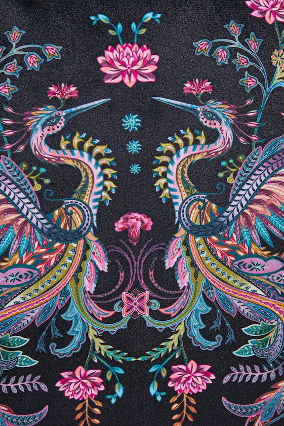 Poszewka dekoracyjna na poduszkę wzorzysta 45 x 45 cm RW25-PSUB04 granatowy RW25