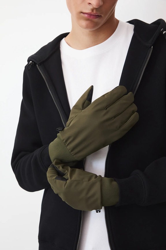 Rękawiczki męskie gładkie pozostałe zielony RW25-REM703